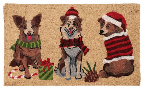 DOOR MAT - COLLIE CHRISTMAS - GFT7485