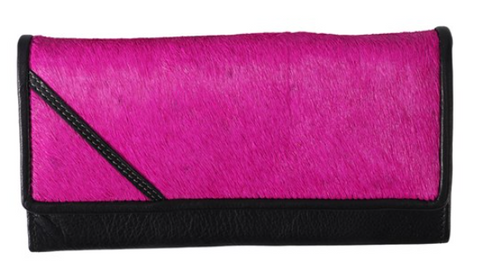 STC COWHIDE LEATHER PURSE PINK LADIES