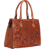 TOOLED HANDBAG