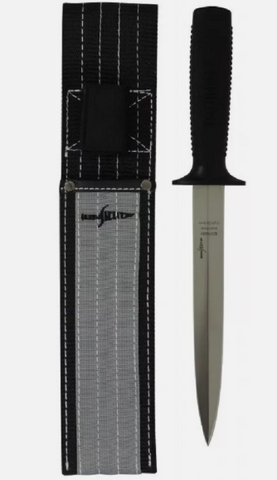 PIG STICKER 8" KNIFE WITH SHEATH SICUT BLACK HANDLE