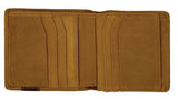 ARIAT BI-FOLD WALLET WLT2102A - TAN WITH BROWN ANGLE OVERLAY LACING & CONCHO - WLT2102A