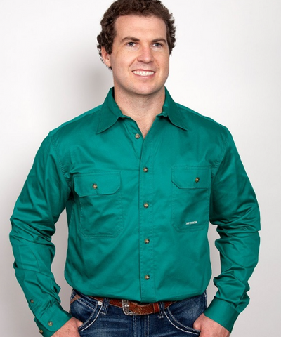 JC MENS EVAN WORKSHIRT DARK GREEN [SZ:M]