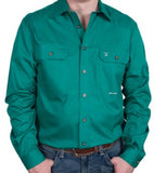 JUST COUNTRY MENS EVAN WORKSHIRT DARK GREEN [SZ:XL]