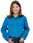 JC GIRLS KENZIE WORKSHIRT BLUE JEWEL [SZ:4/5]