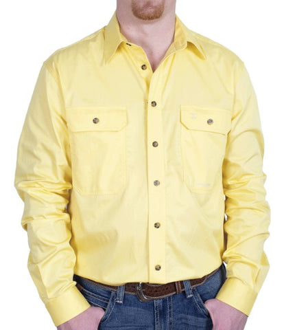JC MENS EVAN WORKSHIRT COTTON FULL BUTTON LS - BUTTER - 20202BUT [SZ:M]