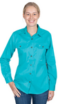 JC WOMENS BROOKE WORKSHIRT TURQUOISE [SZ:10]