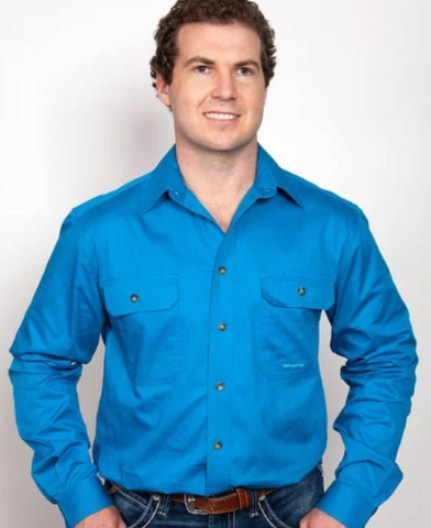 JC MENS EVAN WORKSHIRT BLUE JEWEL [SZ:XXL]