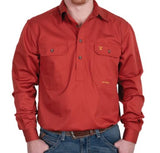 JUST COUNTRY MENS CAMERON WORKSHIRT RUST [SZ:XL]
