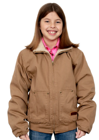 JC JNR DIAMANTINA SHERPA JACKET KHAKI XS [SZ:4/5 XS]
