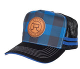 ROPER TRUCKER CAP - PLAID COBALT RC2403