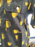 JUST COUNTRY MENS JORDAN SHORT SLEEVE FULL BUTTON PRINT WORKSHIRT BLACK ALE [SZ:S]