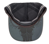ROPER TRUCKER CAP - BULL SKULL STEEL GREY RC2504