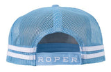 ROPER TRUCKER CAP PLAID CORNFLOWER BLUE / WHITE - RC2509