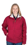 JUST COUNTRY ADULTS DIAMANTINA SHERPA JACKET - VERY BERRY [SZ:XS]
