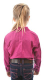 HARD SLOG KIDS WORK SHIRT HALF/ LIGHT FUSCHIA [SZ:2] 