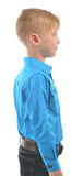 HARD SLOG KIDS WORK SHIRT HALF/ LIGHT TURQUOISE [SZ:2] 