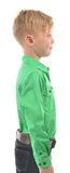 HARD SLOG KIDS WORK SHIRT HALF/ LIGHT LIME GREEN [SZ:2] 