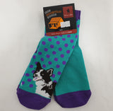 T/C HOMESTEAD SOCKS KIDS 2 PK BORDER COLLIE PURPLE TURQUOISE [SZ:3 - 8] 