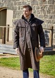 THOMAS COOK HI COUNTRY OILSKIN LONG COAT RUSTIC MULCH [SZ:XS]