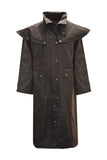 THOMAS COOK HI COUNTRY OILSKIN LONG COAT RUSTIC MULCH [SZ:XS]