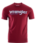 WRANGLER MENS TEE SS RYDER LOGO RED [SZ:S]
