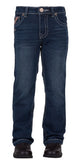 PURE WESTERN GIRLS BOOTCUT JEANS AZTEC - DARKEST NIGHT [SZ:2]