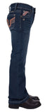 PURE WESTERN GIRLS BOOTCUT JEANS AZTEC - DARKEST NIGHT [SZ:2]