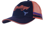 BULLZYE ARGYLE TRUCKER CAP DARK NAVY/MELON B3W2919CAP U68 [SZ:OS]