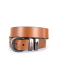 THOMAS COOK BELT GUNMETAL TWIN KEEPER  TAN [SZ:S]