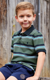 THOMAS COOK BOYS AXEL 1PKT SS POLO DARK GREEN/NAVY [SZ:6]
