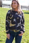 PURE WESTERN LADIES MARCY JUMPER CHARCOAL MARLE [SZ:16]