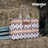 WRANGLER SOUTHWESTERN OVERSIZED TOTE - COFFEE AZTEC