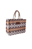 WRANGLER SOUTHWESTERN OVERSIZED TOTE - COFFEE AZTEC