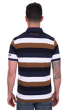 WRANGLER MENS WALTER 1PKT POLO NAVY/TAN [SZ:M]