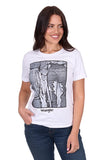 WRANGLER LADIES TEE SHIRT - JULIA - WHITE / CHAPS PIC - X5S2598428 406 [SZ:18]