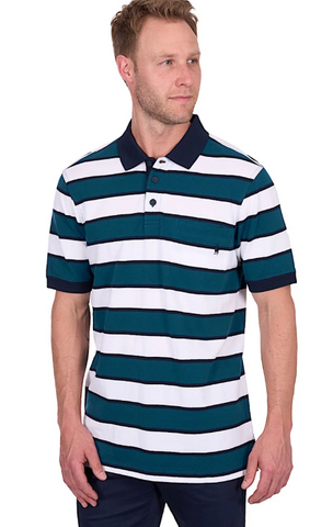 THOMAS COOK MENS POLO RYAN 1PKT WHITE/OCEAN [SZ:M]