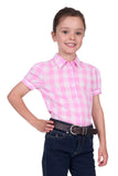 THOMAS COOK GIRLS ELIZA SS SHIRT PINK/WHITE [SZ:6]
