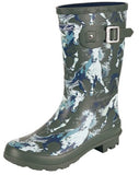 THOMAS COOK LAUNCESTON DARK KHAKI GUMBOOT - HORSES [SZ:7]