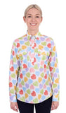 HARD SLOG LADIES WOMENS - LS WORK SHIRT HALF BUTTON - POLLY - H6S2101157 [SZ:12]