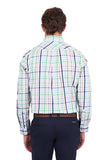 THOMAS COOK MENS L/S SHIRT 2 PKT - LOUIE - GREEN / BLUE / MULTI CHECK - T6S1115029  609 [SZ:M]
