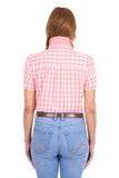 THOMAS COOK LADIES S/S SHIRT - AGNES - PEACH / WHITE CHECK - T6S2113074 [SZ:10]