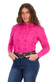 WRANGLER LADIES L/S SHIRT - FLEUR - PINK - X6S2104600 307 [SZ:12]