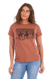 WRANGLER LADIES TEE SHIRT - ADELE - COPPER / COWGIRLS - X6S2598644 223 [SZ:10]