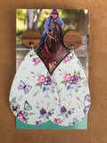 A TOUCH OF CANDY OAK EARRINGS GARDEN BUTTERFLIES