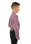 THOMAS COOK BOYS L/S SHIRT HUME RED/NAVY CHECK