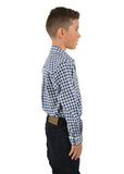 THOMAS COOK BOYS L/S SHIRT SWEENEY NAVY/WHITE CHECK