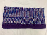 FORT WORTH SADDLE BLANKET DOUBLE WEAVE PURPLE / CREAM / BLACK 32" X 64"