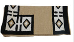 FORT WORTH SADDLE BLANKET THUNDERBIRD BLACK / CREAM 32 X 64
