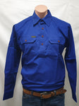 HARD SLOG MENS WORK SHIRT HALF/ LIGHT ROYAL BLUE