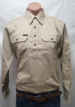 HARD SLOG MENS WORK SHIRT HALF/ LIGHT STONE